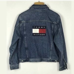 Tommy Hilfiger VTG 90s Big Flag Logo Denim Jacket